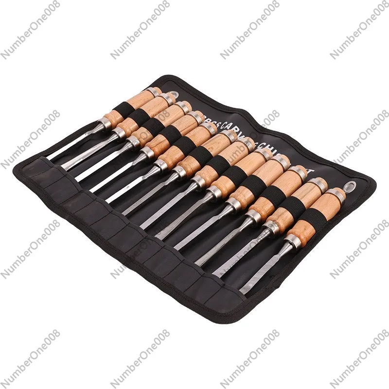 Wood Chisel Set - Ensemble de 12 outils de sculpture
