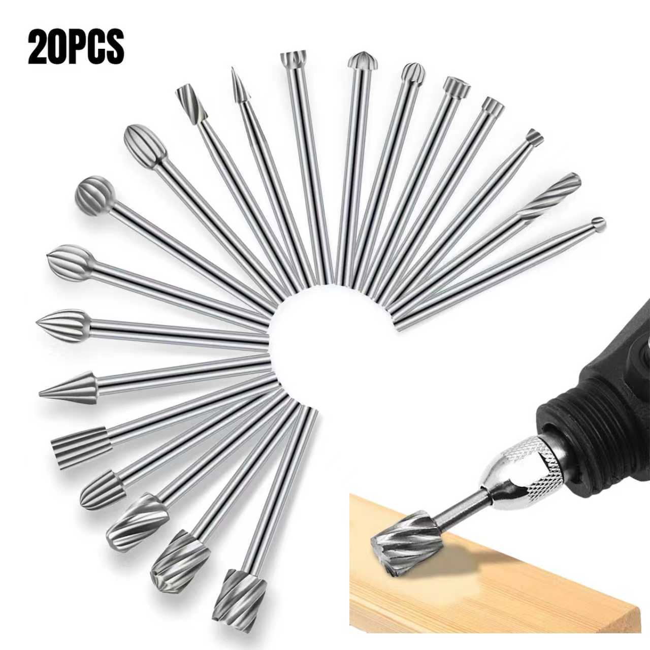Wood Chisel Set - Lot de 20 forets rotatifs et